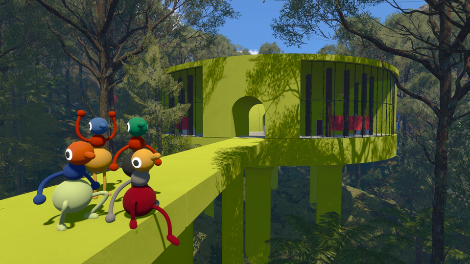 Big Walk microphone puzzle guide — official game screenshot