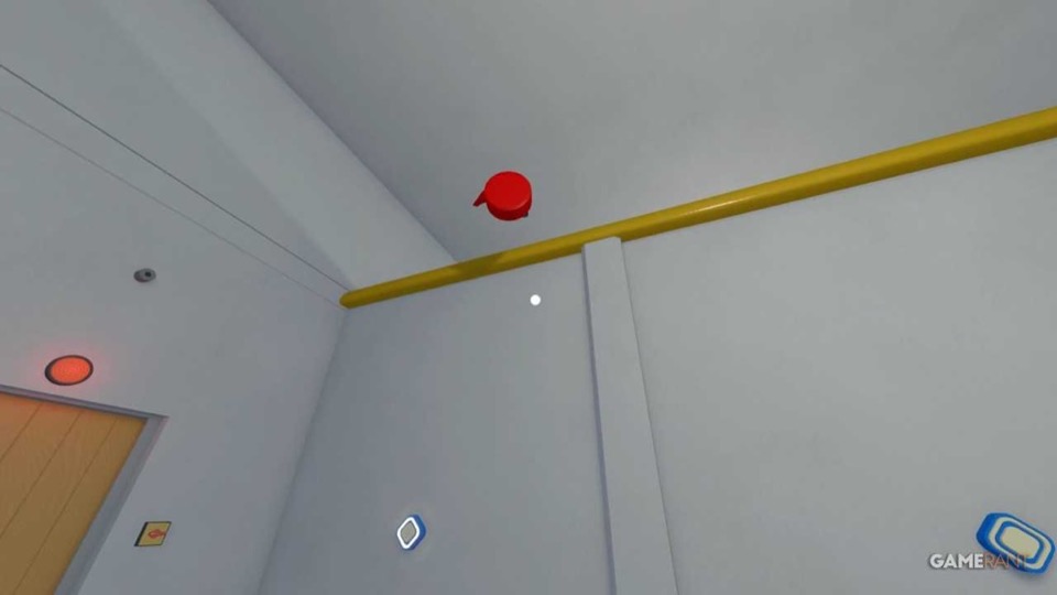 Big Walk kettle puzzle — the Red Kettle & Switches room inside the black sphere