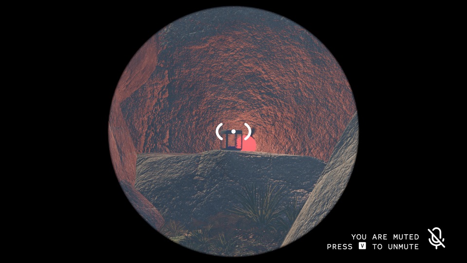 Big Walk telescope puzzle — the sealed cave box among the rocks